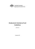 Employment Assistance Fund Guidelines cover